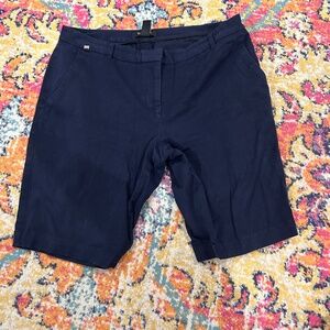 Navy White House Black Market Bermuda Shorts